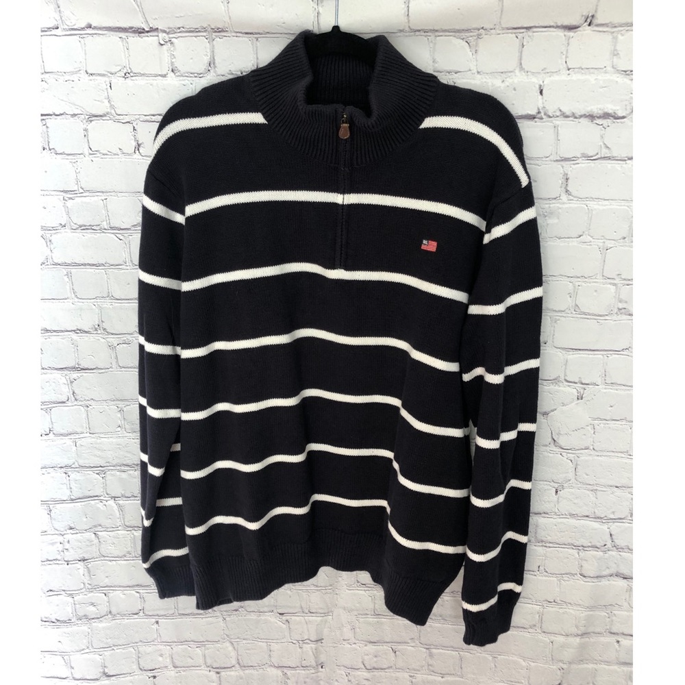Polo Jeans Company Navy Striped Sweater Pullover